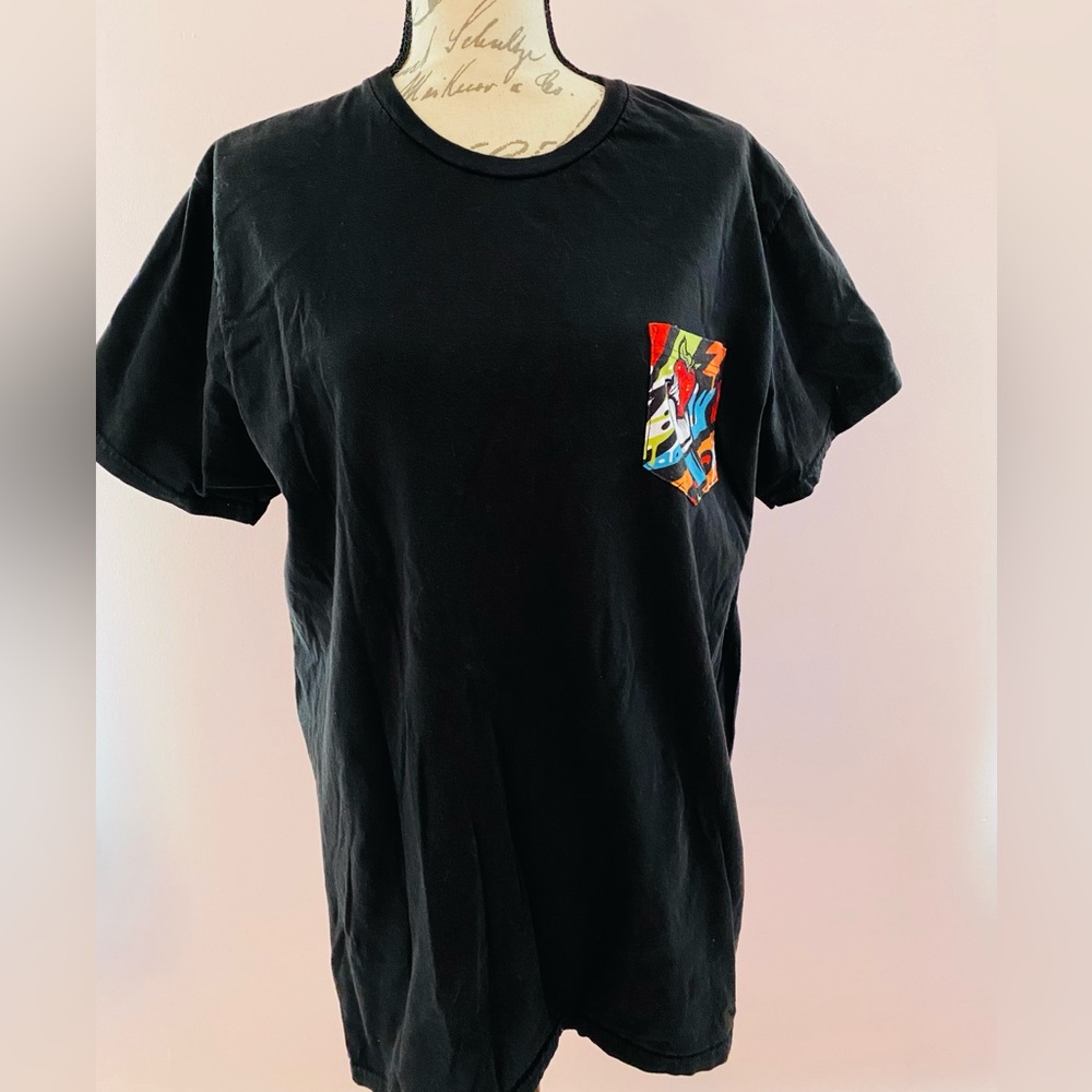 Mens Black Angry Orchard Graphic Pocket T-Shirt Size XL
